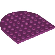 Plate 8 x 8 with Rounded End / Magenta