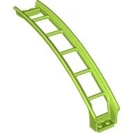 Vehicle Track, Roller Coaster Ramp Large Upper Part, 6 Bricks Elevation / Lime