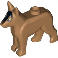 Animal, Dog, Alsatian / German Shepherd (Police Dog) with Black Eyes and Forehead Print / Medium Nougat
