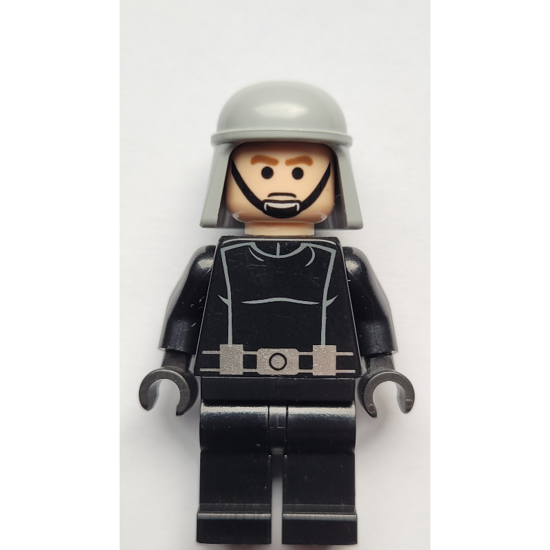 Lego Death Star Trooper / Imperial Trooper, Brown Eyebrows, Black Eyes, Light Bluish Grey Helmet