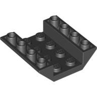 Lego Brick Sloped Inverted 45° 4 x 4 Double with 4 x 2 Recessed / Black