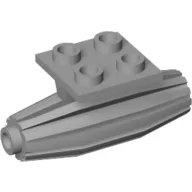Engine, Strakes, 2 x 2 Thin Top Plate / Light Bluish Gray
