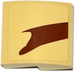 Slope, Curved 2 x 2 x 2/3 with SW Wookiee Gunship Pattern 3 Model Left Side (Sticker) - Set 75084