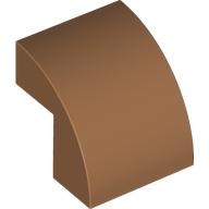 Lego Brick Curved 2 x 2 x 1 2/3 / Medium Nougat