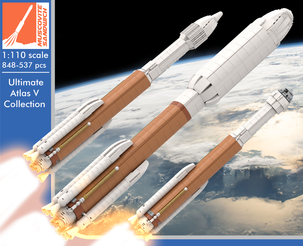 Lego Ultimate Atlas V (Saturn V scale)