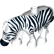 Lego Duplo Animal Zebra, Smooth Mane / White