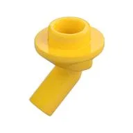 Bar, Angled with 1 x 1 Round Plate / Stud on End / Yellow