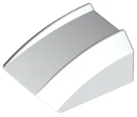 Brick Curved 2 x 2 with Lip, No Studs / White