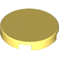 Lego Tile Round 2 x 2 with Bottom Stud Holder / Bright Light Yellow