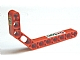 Lego Technic, Liftarm, Modified Bent Thick 1 x 11.5 Double with Octan and Taillight Pattern Model Left (Stickers) - Sets 2129 / 8205
