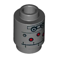 Brick Round 1 x 1 with Droid Print