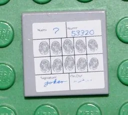 Tile 2 x 2 with Fingerprints File Joker Pattern (Sticker) - Set 7783