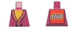 Torso Harry Potter Dumbledore Pattern - LEGO Logo on Back / Light Purple