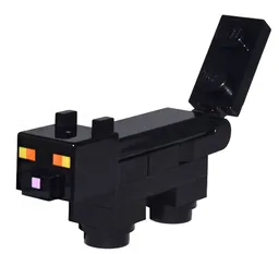 Minecraft Cat, Black - Brick Built