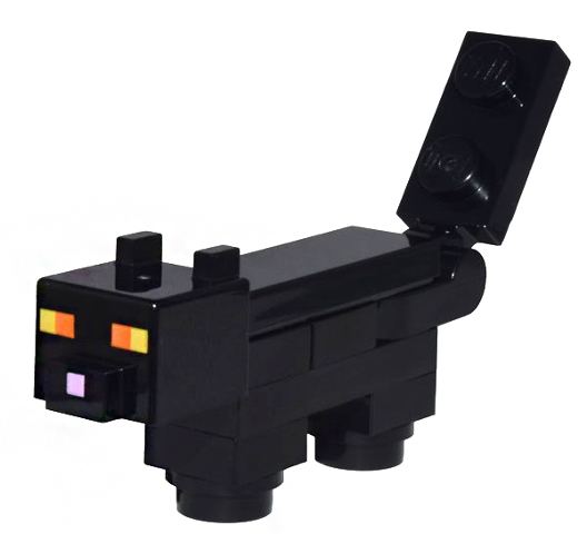 Lego Minecraft Cat, Black - Brick Built