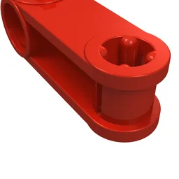 Technic Axle and Pin Connector Perpendicular 3L with Pin Hole / Red