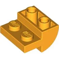 Brick Curved Inverted 2 x 2 with 1 x 2 Cutouts / Bright Light Orange