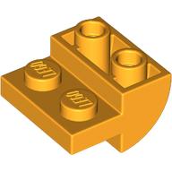 Lego Brick Curved Inverted 2 x 2 with 1 x 2 Cutouts / Bright Light Orange