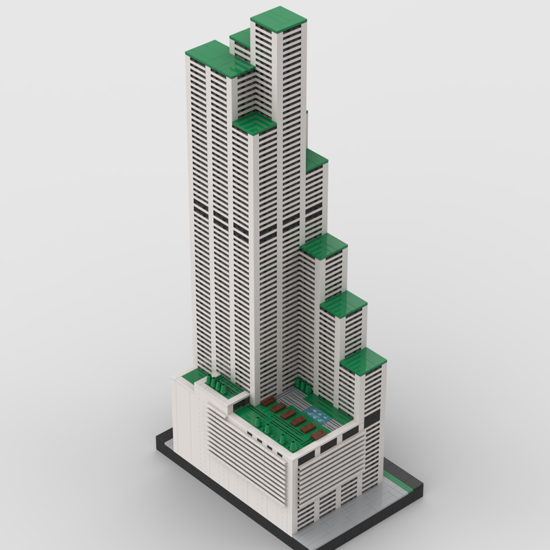Lego NEMA Chicago at 1/650th scale