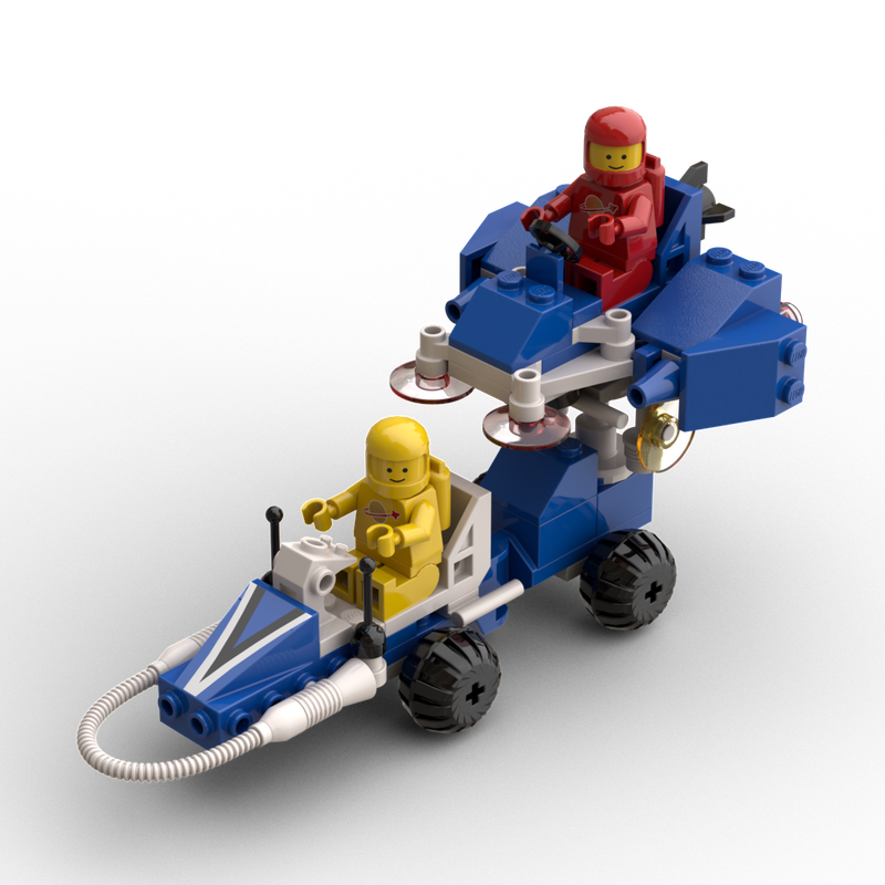 Lego MOC-6874 moon rover and ship