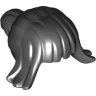 Lego Hair Swept Sideways with Ponytail / Black