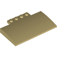 Lego Brick Curved 5 x 8 x 2/3, 4 Studs on Top / Tan