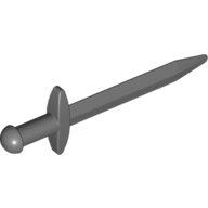 Lego Weapon Sword / Greatsword Pointed with Thin Crossguard / Dark Bluish Gray