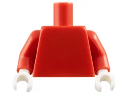 Torso Plain / Red Arms / White Hands