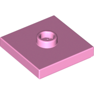 Lego Plate Special 2 x 2 with Groove and Center Stud (Jumper) / Bright Pink