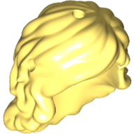 Lego Hair Long Wavy [2 Holes] / Bright Light Yellow