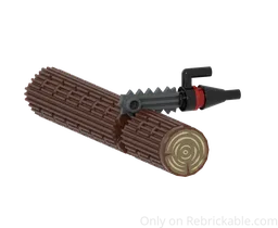Chainsaw with a tree trunk