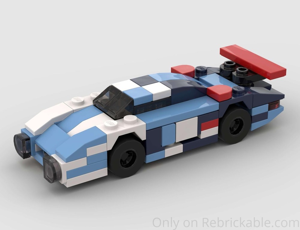 Lego Nissan R390 (1998) GT1 Racing Car - Half Speed Champions Scale