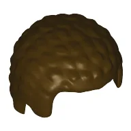 Hair Coiled Texture [Plain] / Dark Brown