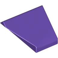 Lego Brick Sloped 45° 2 x 1 Double / Inverted with Bottom Stud Holder / Dark Purple