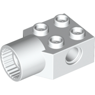 Lego Technic Brick Special 2 x 2 with Pin Hole, Rotation Joint Socket / White