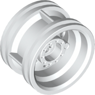 Lego Wheel 30.4 x 20 without Pinholes, with Reinforced Rim / White