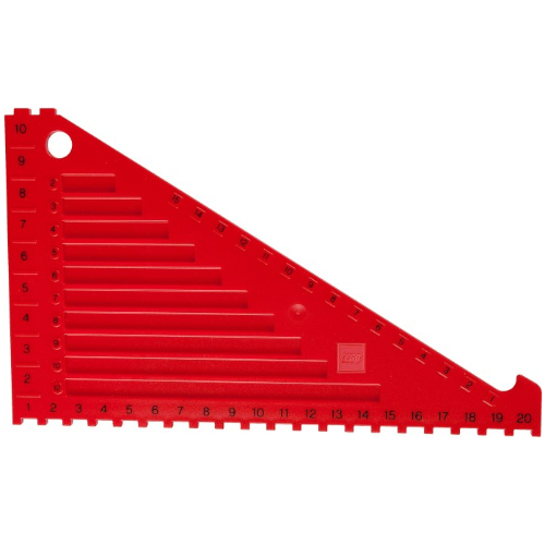Lego Tool - Triangle Ruler 20 x 12 x 0.33 / Red