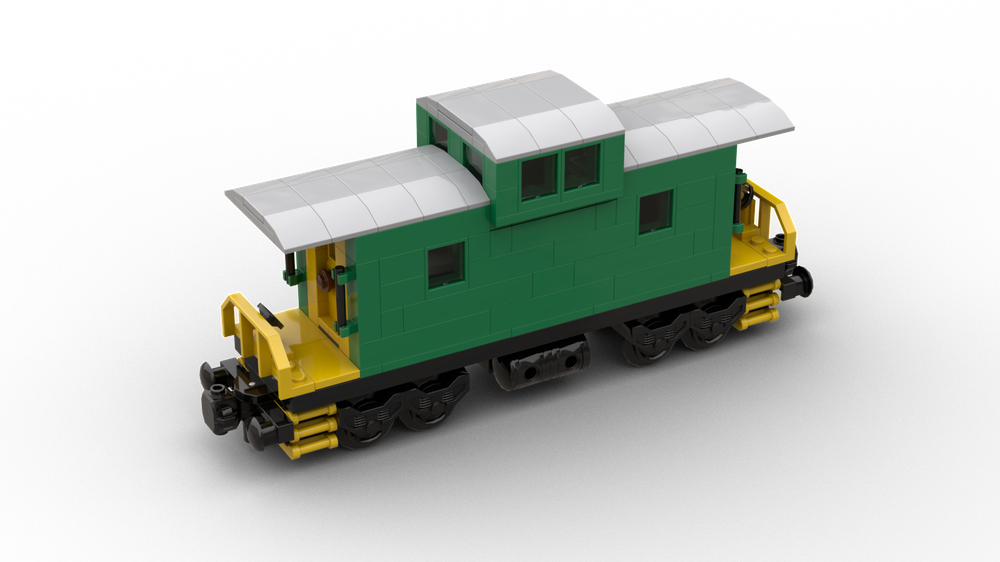 Lego Wide Vision Caboose (Burlington Northern Color Scheme)