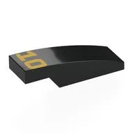 Brick Curved 3 x 1 x 2/3 with Gold '10' Print