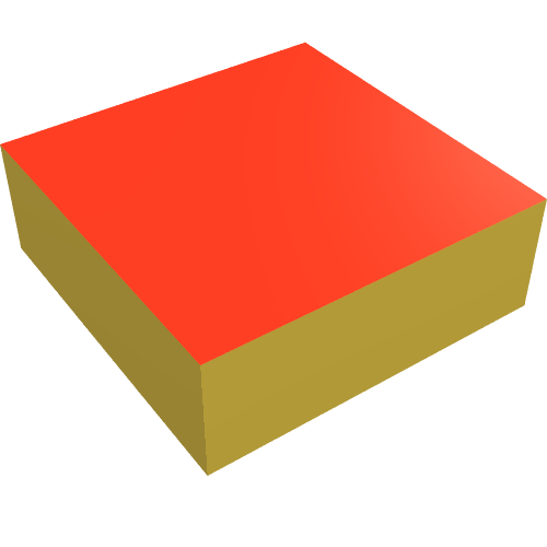 Lego Tile 1 x 1 with Scala Red Top Print / Yellow