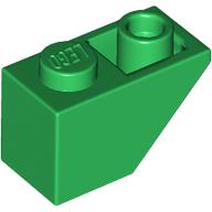 Lego Brick Sloped Inverted 45° 2 x 1 / Green