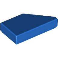 Lego Tile 1 x 2 with Stud Notch Left / Blue