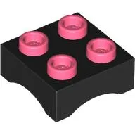 Plate Special 2 x 2 with Rubber Foot / Black