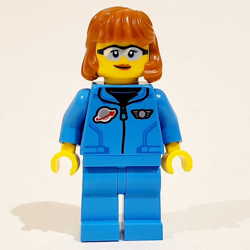 Lego Woman, Dark Azure Tracksuit with Classic Space Logo