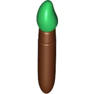 Equipment Paint Brush with Green Tip Pattern / Reddish Brown
