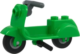 Scooter with Black Stand, Dark Bluish Gray Handlebars, and Light Bluish Gray Wheels