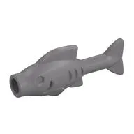 Animal, Fish [Hollow Stud Mouth] / Flat Silver