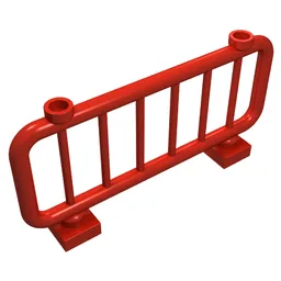 Fence / Bar 1 x 8 x 3 / Red