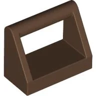 Tile Special 1 x 2 with Handle / Brown