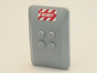Lego Wedge 6 x 4 x 2/3 Quad Curved with Red and White Danger Stripes and 'SECURITY' Pattern (Sticker) - Set 4204